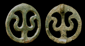 Brooch, Open work Lyre, c. 2nd-3rd Cent. Brooch, Open work Lyre, c. 2nd-3rd Cent.